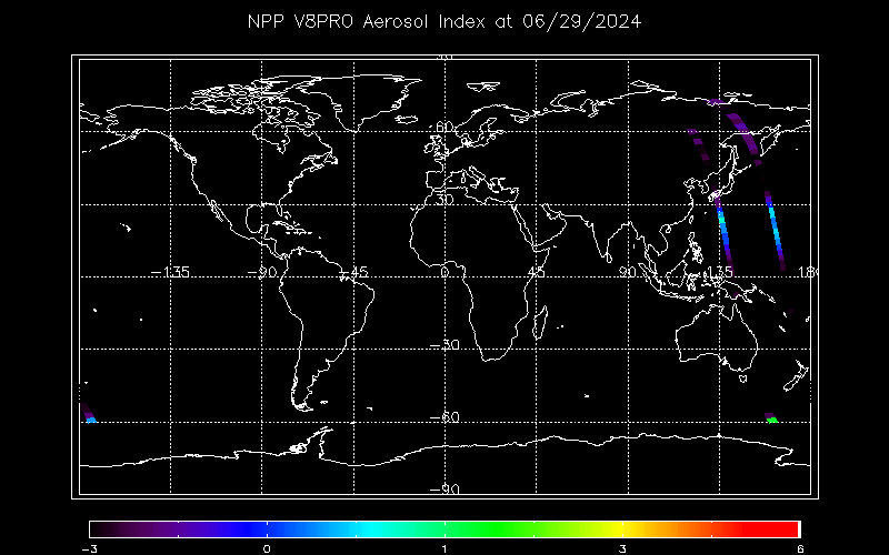 Latest OMPS V8PRO Aerosol Index from Daily Product