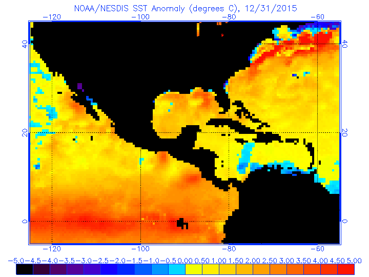 Operational SST Anomaly Charts for 2015 - OSPO