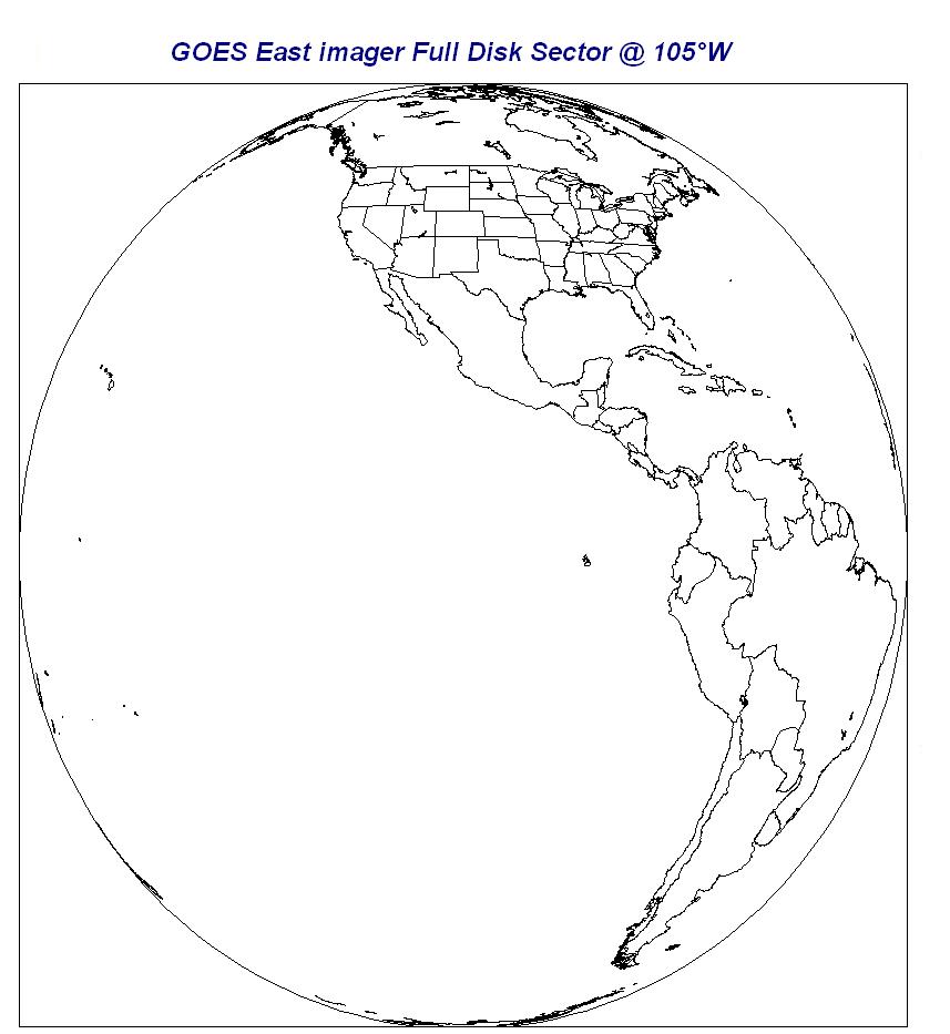 Depiction of Full Disk Imager Full Disk Scan Sector (GOES-East Footprint)